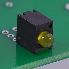 H131CYD-120, LED Circuit Board Indicators Yellow LED Rght Ang 3mm Diffused Lens