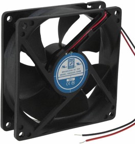 Фото 1/2 OD9225-12HB, DC Fans DC Fan, 92x92x25mm, 12VDC, 53CFM, 0.24A, 35dBA, 2900RPM, Dual Ball, Lead Wires