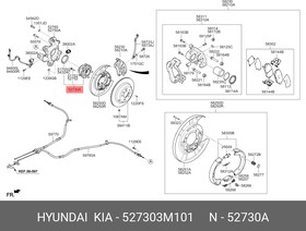 52730-3M101, Ступица HYUNDAI Genesis (08-),Equus (08-) KIA Quoris (11-) задняя (с АБС) OE