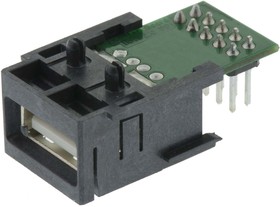 Фото 1/5 09455411902, Harting Right Angle, Through Hole, Socket Type A 2.0 USB Connector