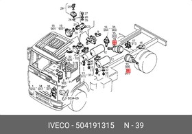 504191315, Камера тормозная Iveco Eurocargo