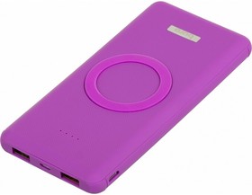 Фото 1/10 Внешний аккумулятор (Power Bank) Buro BPQ10F, 10000мAч, фиолетовый [bpq10f18pvl]