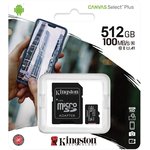 Карта памяти Kingston microSDHC 512GB microSDXC Class10 UHS-I Canvas Select up ...