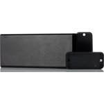 1455C1202BK, 1455 Series Black Aluminium Enclosure, IP54, Flanged, Black Lid ...