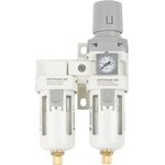 3/8" two-stage air treatment unit with dehumidifier, regulator and pressure ...