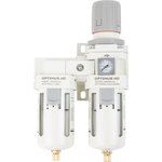 1/2" two-stage air treatment unit with dehumidifier, regulator and pressure ...