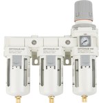 1/2" three-stage air treatment unit with moisture and oil separator ...