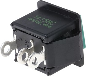 Фото 1/2 1415NC GREEN, 1400N Series Push Button Switch, Momentary, Panel Mount, SPDT, 250V ac