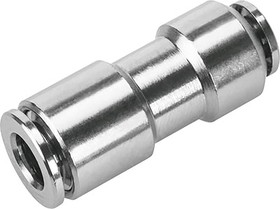 NPQH-D-Q8-Q6-P10, NPQH Series Reducer Nipple, Push In 8 mm to Push In 6 mm, Tube-to-Tube Connection Style, 578330