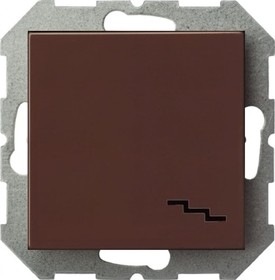 Фото 1/4 Выключатель проходной одноклавишный Эпсилон IP6 10-001-01 E/R коричневый без рамки 28-137