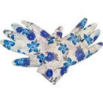 Садовые перчатки Garden Flowers полиэстер, с прозрачным нитриловым покрытием, р ...