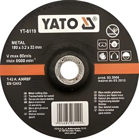 YT6121, Диск зачистной по металлу 115х6,0х22