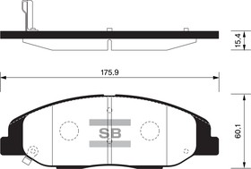 SP2255, SP2255_колодки дисковые передние!\ Cadillac CTS 3.6 08