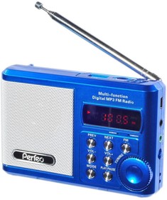 Фото 1/5 PF_3183, Радиоприемник Perfeo Sound Ranger, УКВ/FM/MP3/USB/TF, синий (SV922BLU)