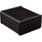 1455K1201BK, Enclosures, Boxes, & Cases MetalEndPanel, Black 4.72 x 1.69 x 3.07"