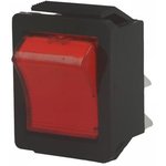 C1553ATMBR3, ROCKER; DPST; Pos: 2; ON-OFF; 16A/250VAC; red; neon lamp; 250V; 1550