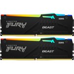 Память DDR5 2x32Gb 6000MHz Kingston KF560C40BBAK2-64 Fury Beast Black RGB RTL ...
