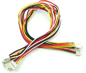 Фото 1/2 Grove - Universal 4 Pin Buckled 30cm Cable (5 PCs Pack), Набор проводов соединительных (F-F) 5 штук
