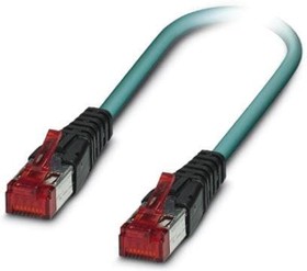 Patch cable, RJ45 plug, straight to RJ45 plug, straight, Cat 6A, S/UTP, PUR, 10 m, blue