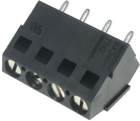 2MA-04, Fixed Terminal Blocks 4 POS 5.08MM TERMI-BLOK TOP WI