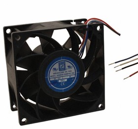 Фото 1/2 OD8038-12HBVXC10A, DC Fans DC Vane Axial Fan, High Static Pressure, 80x80x38mm, 12VDC, 99CFM, Tach/PWM