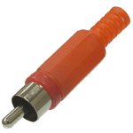 7-0206 / RP-405 RED, Штекер RCA на кабель, пластик красный