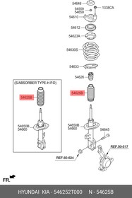546252T000, Пыльник переднего амортизатора HYUNDAI/KIA 54625-2T000