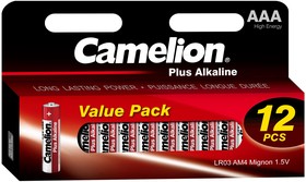 Camelion Plus Alkaline BL12 LR03 (LR03-HP12, мизинчиковая батарейка ААА 1.5В)