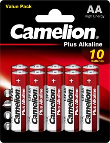 Camelion Plus Alkaline BL10 LR6 (LR6-BP10, пальчиковая батарейка АА 1.5В)