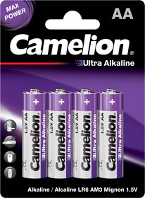 Camelion Ultra BL4 LR6 (LR6-BP4UT, пальчиковая батарейка АА 1.5В)