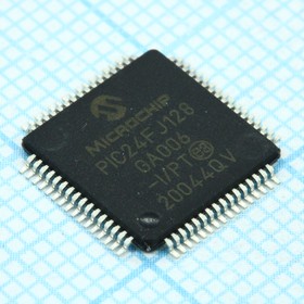 Фото 1/5 PIC24FJ128GA006-I/PT, 16-битный микроконтроллер 128KB Flash