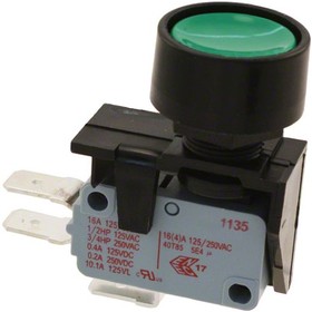 3832510MG, Pushbutton Switch - SPDT - 16A - 250V - Standard Panel Mount.