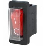C5503ALBR33036WG74, ROCKER; SPST; Pos: 2; ON-OFF; 16A/250VAC; red; neon lamp ...