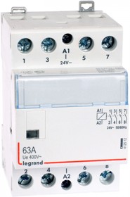 412512, Legrand Контактор 24V 4НО 63А CX3 412512