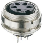 KGR 60, CONNECTOR, CIRCULAR DIN, FEMALE CHASSIS SOCKET, REAR MOUNT, PCB TERM ...