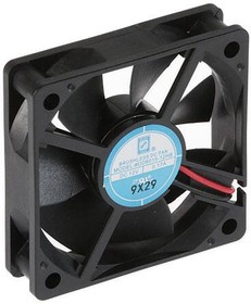 OD6015-12HB, DC Fans DC Fan, 60x60x15mm, 12VDC, 16CFM, 0.09A, 33dBA, 4500RPM, Dual Ball, Lead Wires