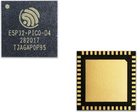 Фото 1/2 ESP32-PICO-D4, Двухъяденый 32-Бит микроконтроллер с Wi-Fi/Bluetooth, 4МБайт Flash [LGA-48, 7x7мм]