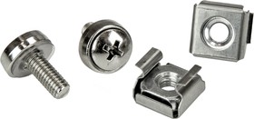 Фото 1/3 CABSCRWM520, Rack Screws and Cage Nuts for Use with Server Racks and Cabinets, M5 Thread, 20 Piece(s)