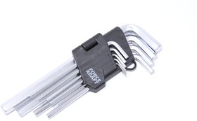FK5093XL, Набор ключей Г-образных 6-гранных экстра длинных CR-V, 9пр. (1.5,2,2.5,3-6,8,10мм), на пластиковом д