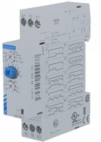 Фото 1/2 88826105, Electromechanical Relay 24VDC 24V to 240VAC 10A SPDT (81x17.5x69)mm DIN Rail Time Delay Relay