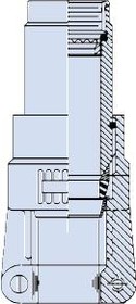 M85049/1724N04A, EMI/RFI Environmental Backshell 180° 24 Shell Size Electroless Nickel Aluminum