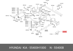 55400H1000, Отбойник задней подвески Hyundai: Terracan