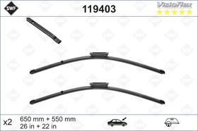 119403, Щетки стеклоочистителя SWF 650/550 мм "Bayonet arm"/штык Visioflex Комплект RENAULT Scenic 2 01/05