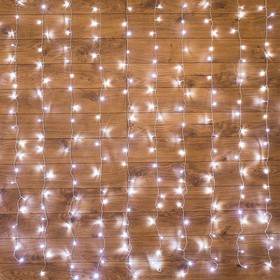 Фото 1/7 235-091, Гирлянда Светодиодный Дождь 3х2 м, свечение с динамикой, прозрачный провод, 230 В, цвет белый