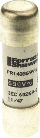 A211554, 16A Ceramic Cartridge Fuse, 14 x 51mm