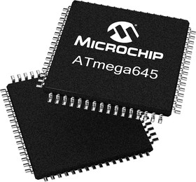 ATMEGA645-16AU, 8bit AVR Microcontroller, ATmega, 16MHz, 64 kB Flash, 64-Pin TQFP