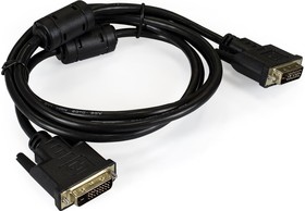 Фото 1/2 Кабель DVI dual link EX-CC-DVI2F-1.8 25M 25M, 1,8м, 2 фильтра, позолоченные контакты 191094