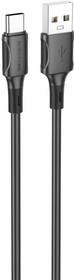 Фото 1/4 USB кабель BOROFONE BX80 Succeed Type-C, 1м, 2.4A, PVC (черный)