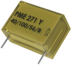 Фото 1/5 PME271Y447MR30, Cap Film Suppression Y2 0.0047uF 1000VDC/250VAC Paper 20% (13.5 X 5.1 X 10.5mm) Radial Wound 10.2mm 100C Bag