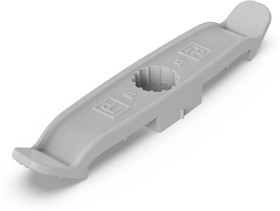 Фото 1/2 Держатель плоского кабеля двусторонний для прямого монтажа на 4 места серый (20шт/640шт уп/кор) Промрукав